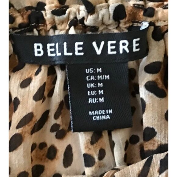 Womens Leopard Animal Print Sleeveless Lightweight Top Medium Trendy Belle Vere - Picture 4 of 8